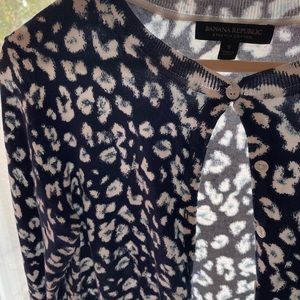 Leopard Print Banana Republic 2000s Cardigan